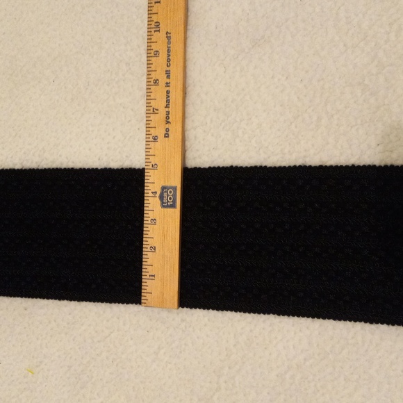 Aldo Wide Waist Stretch Belt Size Small Hook Clasp Closure Embroidered Black - Picture 6 of 6